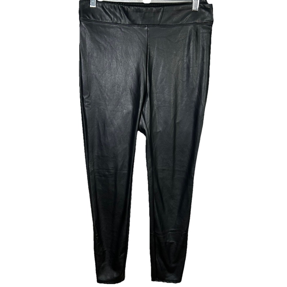 Simply Vera Vera Wang Faux Leather Pants Womens Medium Black Y2K‎ Grunge